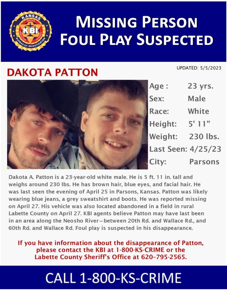 Search continues for missing Parsons man, foul play suspected ...