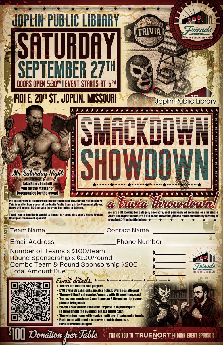 Joplin Public Library to Host “Smackdown Showdown” Trivia Throwdown on ...