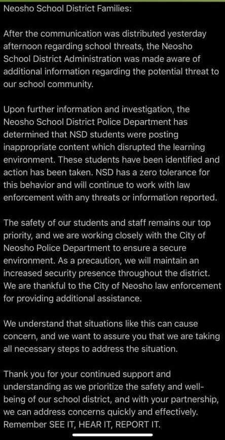 Neosho Message