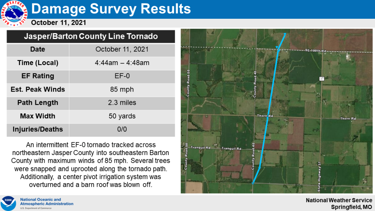 NWS confirms two tornadoes touched down Monday morning | Newstalk KZRG ...