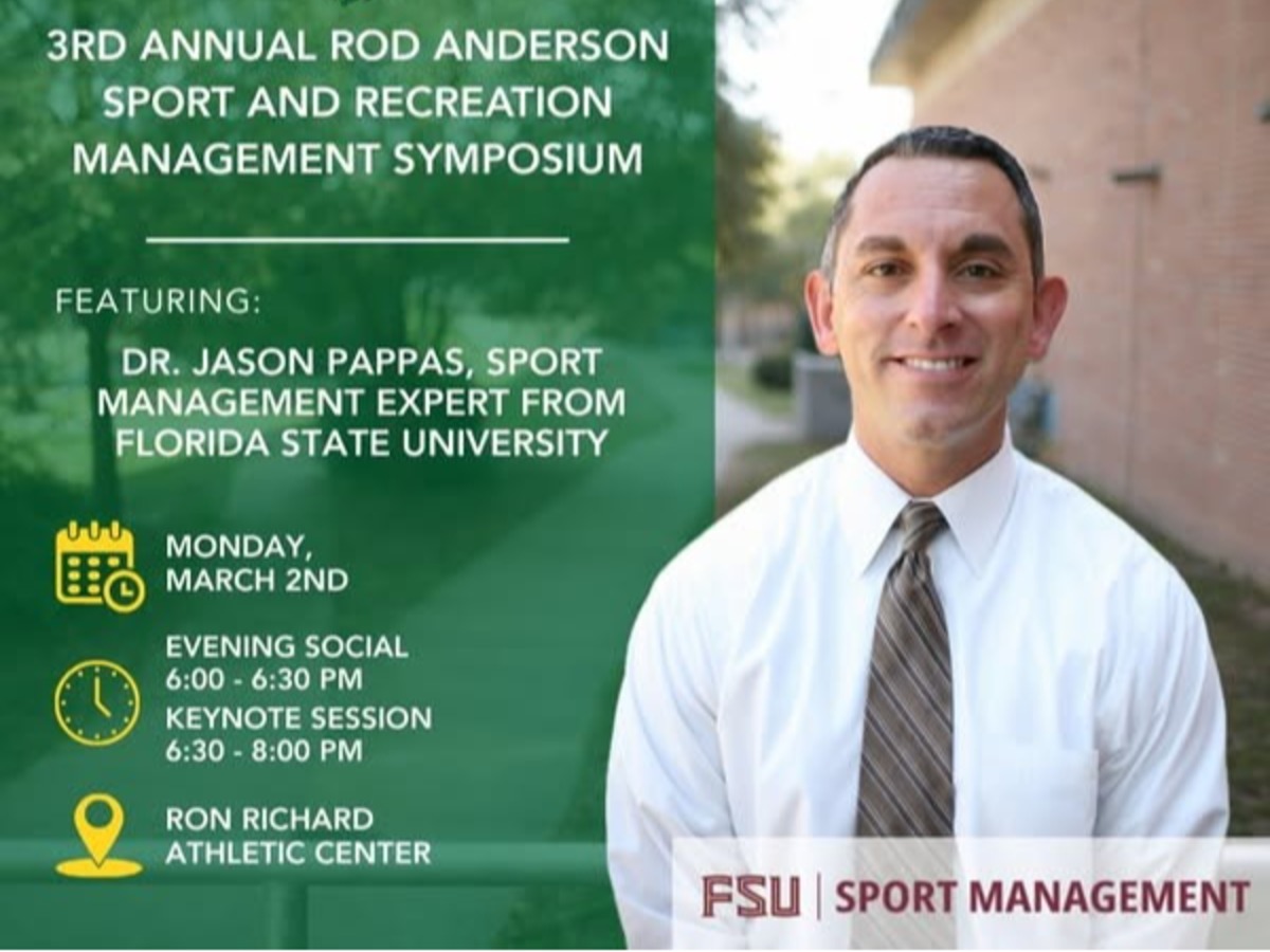 Third Annual Rod Anderson Sport and Recreation Management Symposium set for this evening