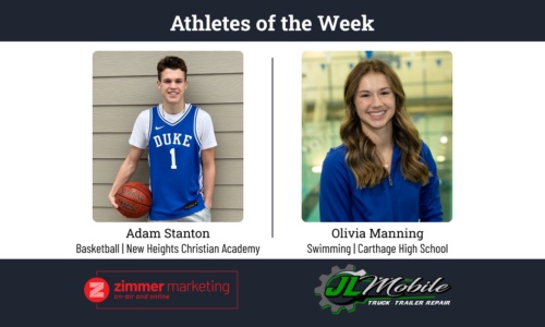 NHCA's Stanton and Carthage's Manning named athletes of the week