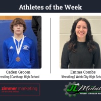 Carthage's Groom, Webb City's Combs named athletes of the week