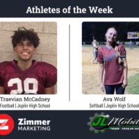Joplin's Wolf, McCadney named Zimmer's Athletes of the Week