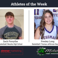 Neosho's Forsythe, TJ's Long named Zimmer's Athletes of the Week