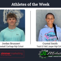 Carthage's Brunnert, Jasper's Smith named athletes of the week