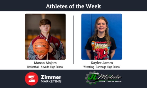 Carthage's James, Nevada's Majors named athletes of the week