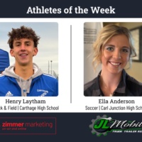 Carthage's Laytham, CJ's Anderson named athletes of the week