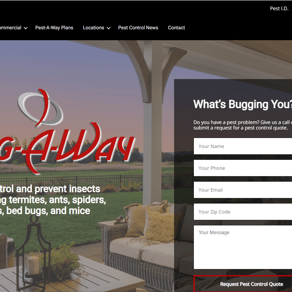 Bug-A-Way Pest Control Website Recap