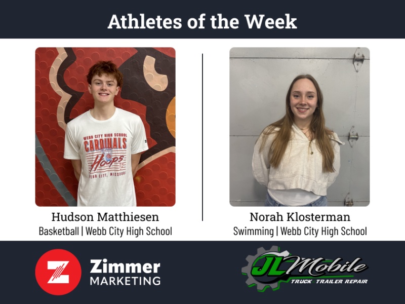 Webb City's Klosterman, Matthiesen named athletes of the week