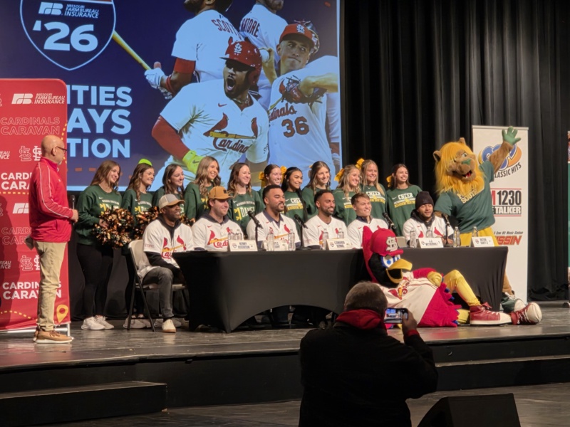 Cardinals Caravan hits MSSU campus to signal start of baseball