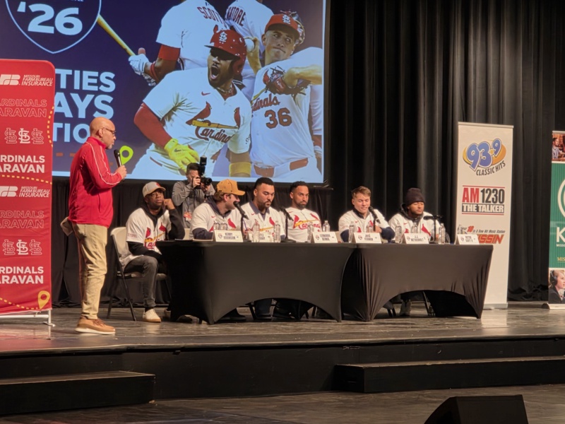 Cardinals Caravan hits MSSU campus to signal start of baseball