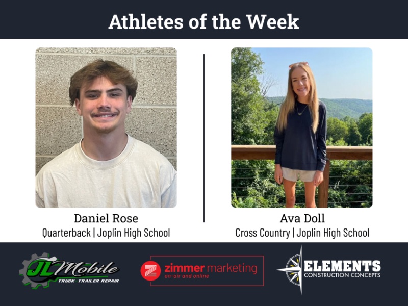 Joplin's Rose, Doll named Zimmer's Athletes of the Week