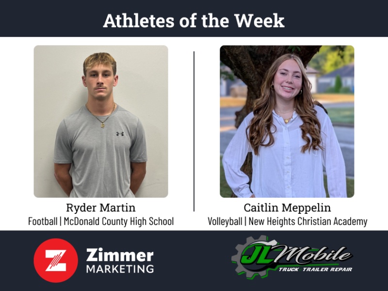 NHCA's Meppelink, MCHS's Martin named athletes of the week