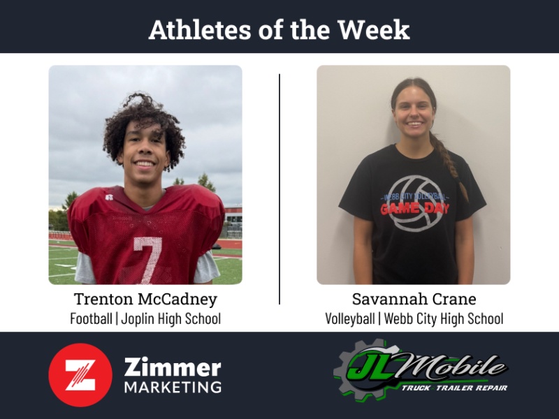 Webb City's Crane, Joplin's McCadney named athletes of the week