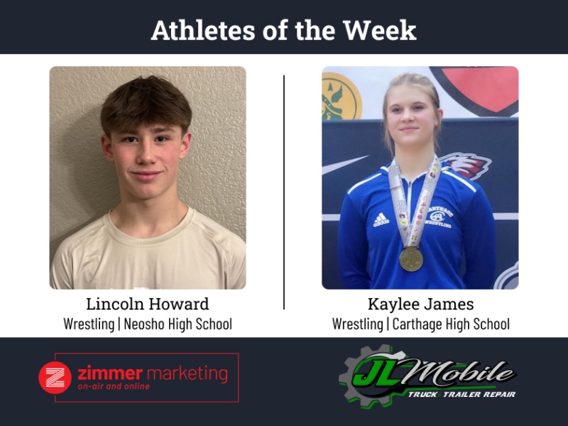 Neosho's Howard, Carthage's James named athletes of the week