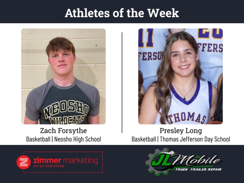 Neosho's Forsythe, TJ's Long named Zimmer's Athletes of the Week