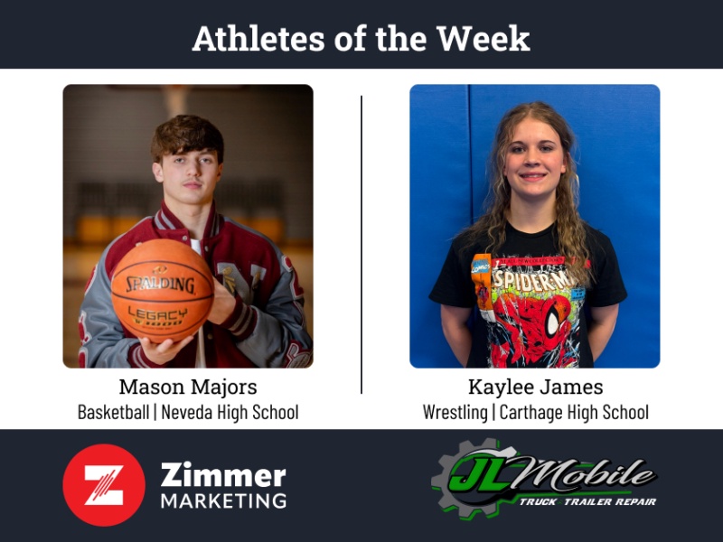 Carthage's James, Nevada's Majors named athletes of the week