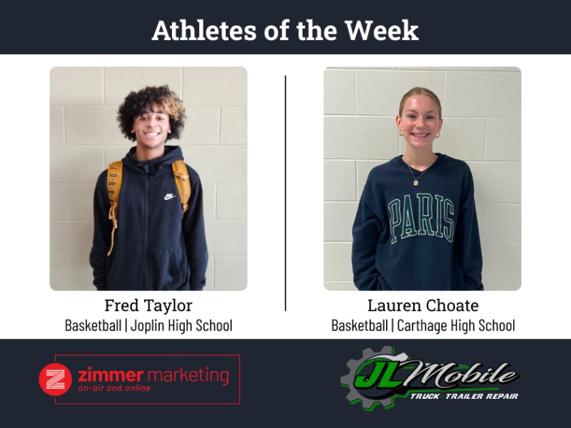 Joplin's Taylor, Carthage's Choate named Athletes of the Week