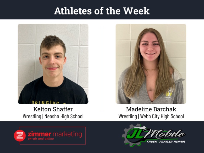 Neosho's Shaffer, Webb City's Barchak named athletes of the week